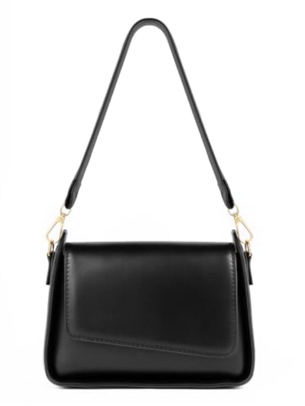 PU Leather Classic Clutch Shoulder Bag Small Tote Handbag for Work Party